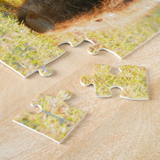 ウォンバットおもしろいキュートなオーストラリア自然写真 ジグソーパズル (側面)