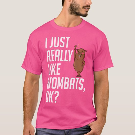 ウォンバットが大好きなウォンバットが大好き Tシャツ (正面)