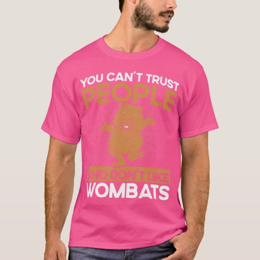 ウォンバットが苦手な人ウォンバットの恋人 Tシャツ (正面)
