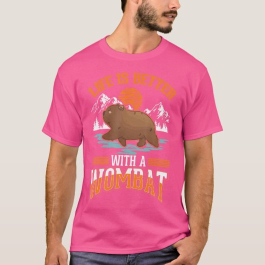 ウォンバットで生活した方が良い Tシャツ (正面)