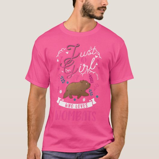 ウォンバットの女の子を愛しているだけの女の子 Tシャツ (正面)