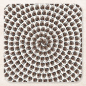 ウォンバットの渦疑問に思は、 スクエアペーパーコースター (正面)