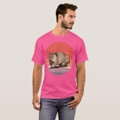 ウォンバットアニマルウォンバット恋人 Tシャツ (正面フル)