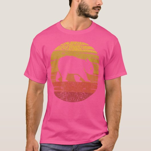 ウォンバットウォンバット動物飼育員 Tシャツ (正面)