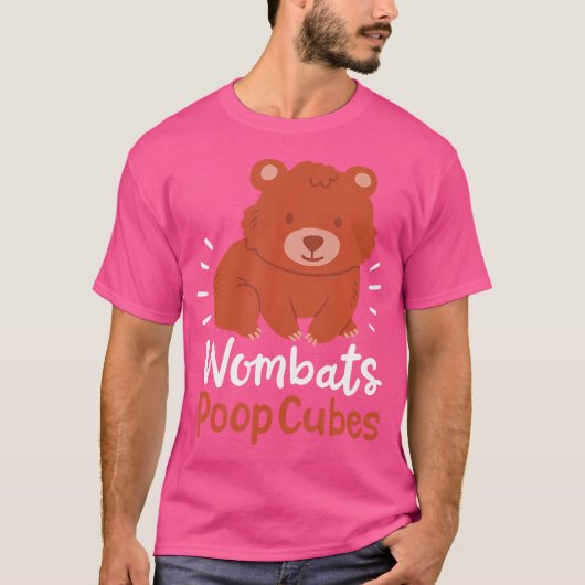 ウォンバットウンチキューブ Tシャツ (正面)