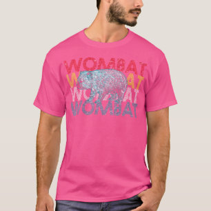 ウォンバットオーストラリアカラフル動物 Tシャツ
