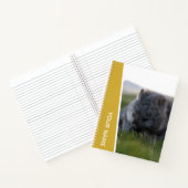 ウォンバットオーストラリア食べかわいい動物の金ゴールド ノートブック (内部)