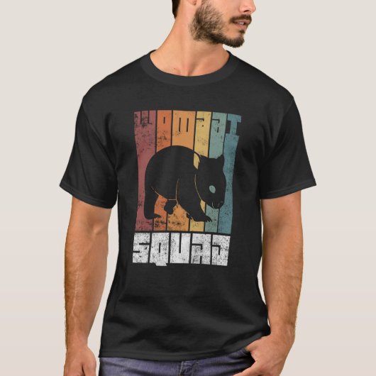 ウォンバットスクワートオーストラリアの野生動物の齧歯動物 Tシャツ (正面)