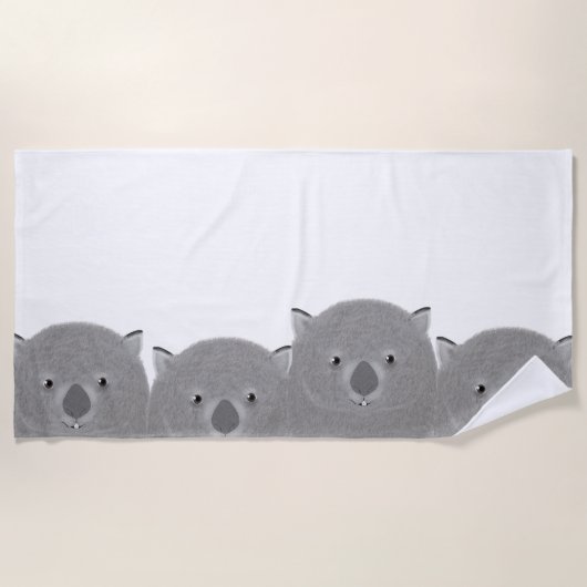ウォンバットビーチタオル ビーチタオル (正面)
