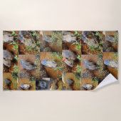 ウォンバットフォトコラージュ、 ビーチタオル (正面)