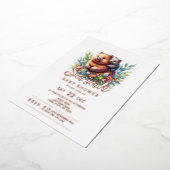 ウォンバットベビーシャワー 箔招待状 (回転した状態)