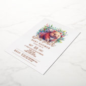 ウォンバットベビーシャワー 箔招待状 (回転した状態)