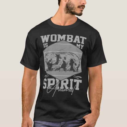 ウォンバット動物かわいいオーストラリア有袋動物1 Tシャツ (正面)