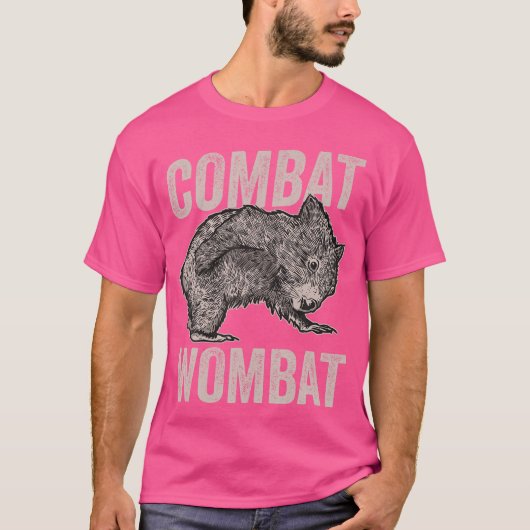 ウォンバット好きのウォンバットと戦う Tシャツ (正面)