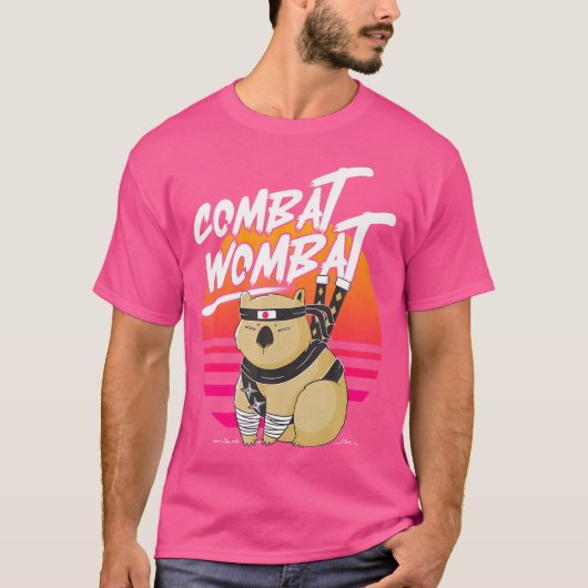 ウォンバット好きのウォンバットと戦う Tシャツ (正面)