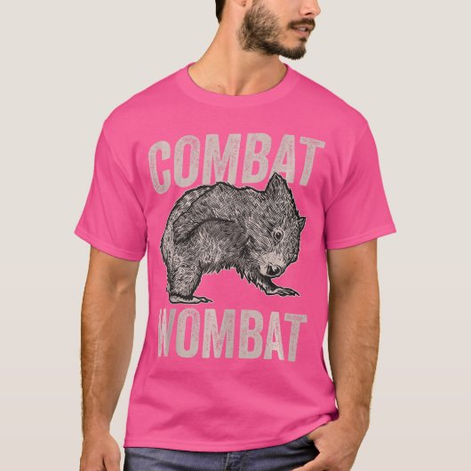 ウォンバット好きのウォンバットと戦う Tシャツ (正面)