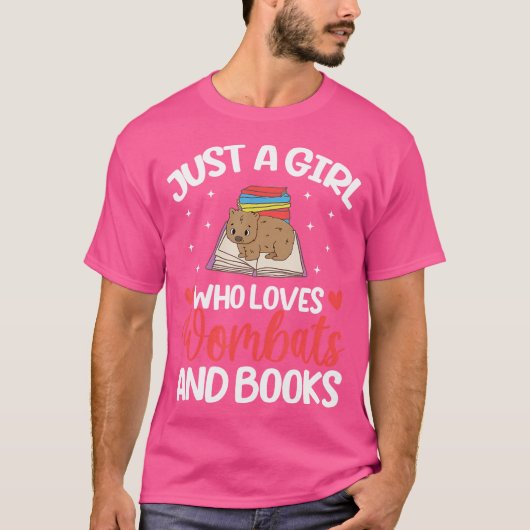 ウォンバット好きの女の子ウォンバット女の子 Tシャツ (正面)