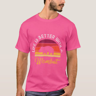 ウォンバット好きの方が人生は好い Tシャツ