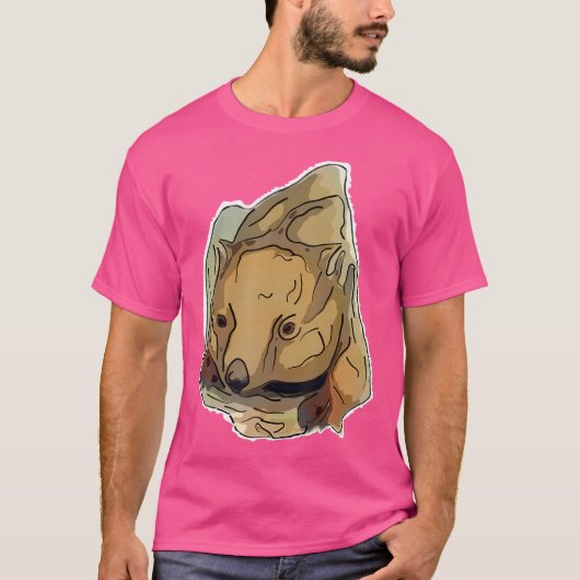 ウォンバット抽象芸術 Tシャツ (正面)
