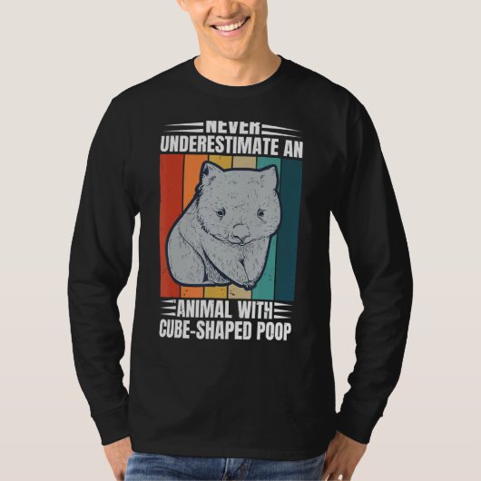 ウォンバット用有袋性ウォンバットおたく Tシャツ (正面)
