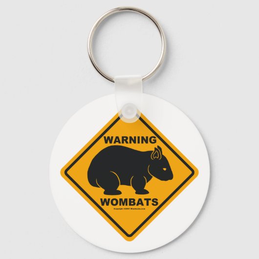 ウォンバット警告標識 キーホルダー (正面)