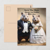 ウォンバット・ホワイト・ウェディングはデートを除いて ポストカード (正面/裏面)