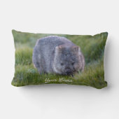 ウォンバパーソナライズされたット動物タスマニアオーストラリア ランバークッション (裏面)