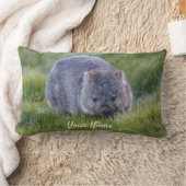 ウォンバパーソナライズされたット動物タスマニアオーストラリア ランバークッション (ブランケット)