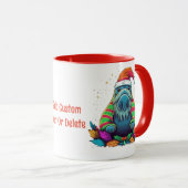 ウォーおもしろいトカラーセイサンタパーティー赤 マグカップ (正面右)