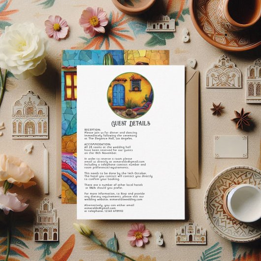 ウォーお洒落ターカラーフィエスタ結婚ズゲスト詳細 エンクロージャーカード