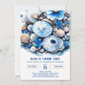 ウォーお洒落ターカラーボーイ誕生日 招待状 (正面)