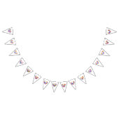 ウォーかわいらしターカラーパステルフローラハート バンティングフラッグ (全)