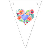 ウォーかわいらしターカラーパステルフローラハート バンティングフラッグ (第2の旗)