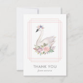 ウォーかわいらしトカラーフローラスワンプリンセス誕生日 サンキューカード (正面)