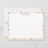 ウォーかわいらしトカラーフローラパステルパーソナライズされた ノートカード (正面)