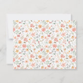 ウォーかわいらしトカラーフローラパステルパーソナライズされた ノートカード (裏面)