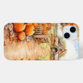 ウォーかわいらしトカラー秋秋の納屋とカボチャ Case-Mate iPhoneケース (裏面 (横))