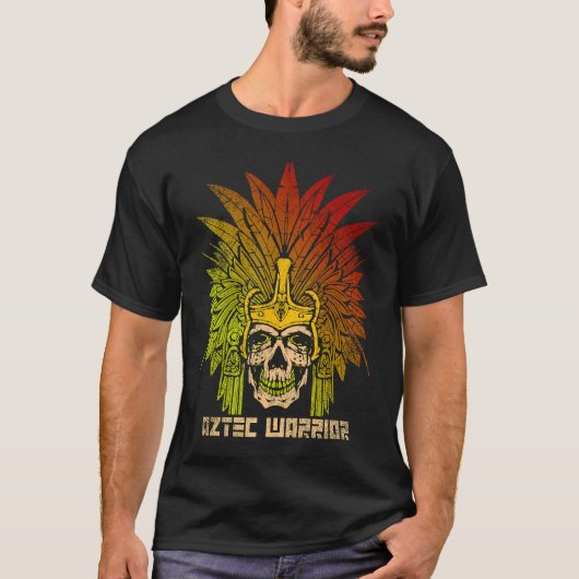 ウォーアステカリアキングメキシコ先住民マアステカヤス Tシャツ (正面)