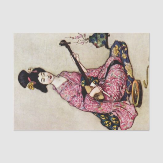 ウォーウィック・ゴーブル作「江戸の美しい踊り子」 薄葉紙 (正面)