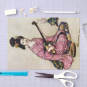 ウォーウィック・ゴーブル作「江戸の美しい踊り子」 薄葉紙 (クラフト)