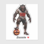 ウォーウルフサッカー選手ハロウィーン ホラーアート シール (シート)