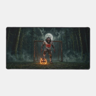 ウォーウルフサッカー選手ハロウィーン ホラーアート デスクマット