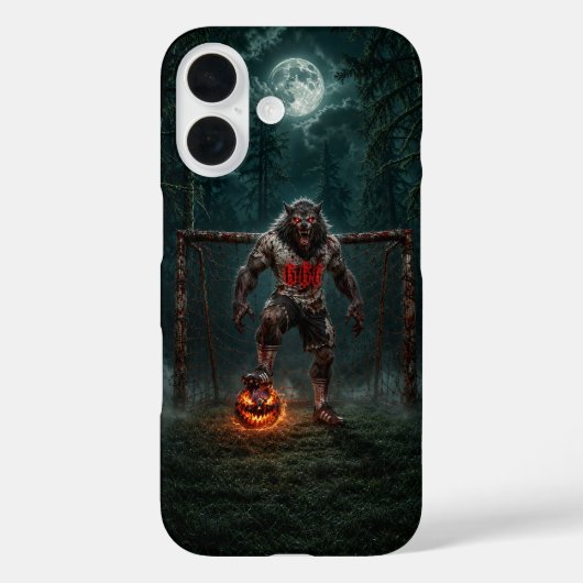 ウォーウルフサッカー選手ハロウィーン ホラーアート Case-Mate iPhoneケース (裏面)