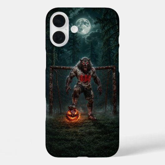 ウォーウルフサッカー選手ハロウィーン ホラーアート Case-Mate iPhoneケース (裏面)