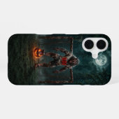 ウォーウルフサッカー選手ハロウィーン ホラーアート iPhone 16ケース (裏面横)