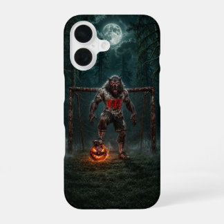 ウォーウルフサッカー選手ハロウィーン ホラーアート iPhone 16ケース