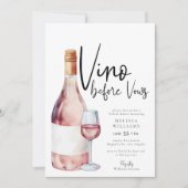 ウォーエレガントズカラーVinoの前ブライダルシャワー 招待状 (正面)