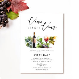 ウォーエレガントズカラーVinoの前ブライダルシャワー 招待状