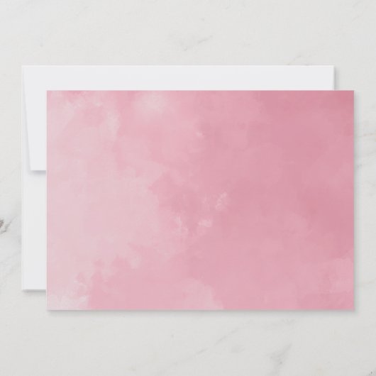 ウォーエレガントズ・カップル・シャワー前の水彩Vino 招待状 (裏面)