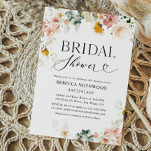 ウォーエレガントタカラーフローラパステルブライダルシャワー